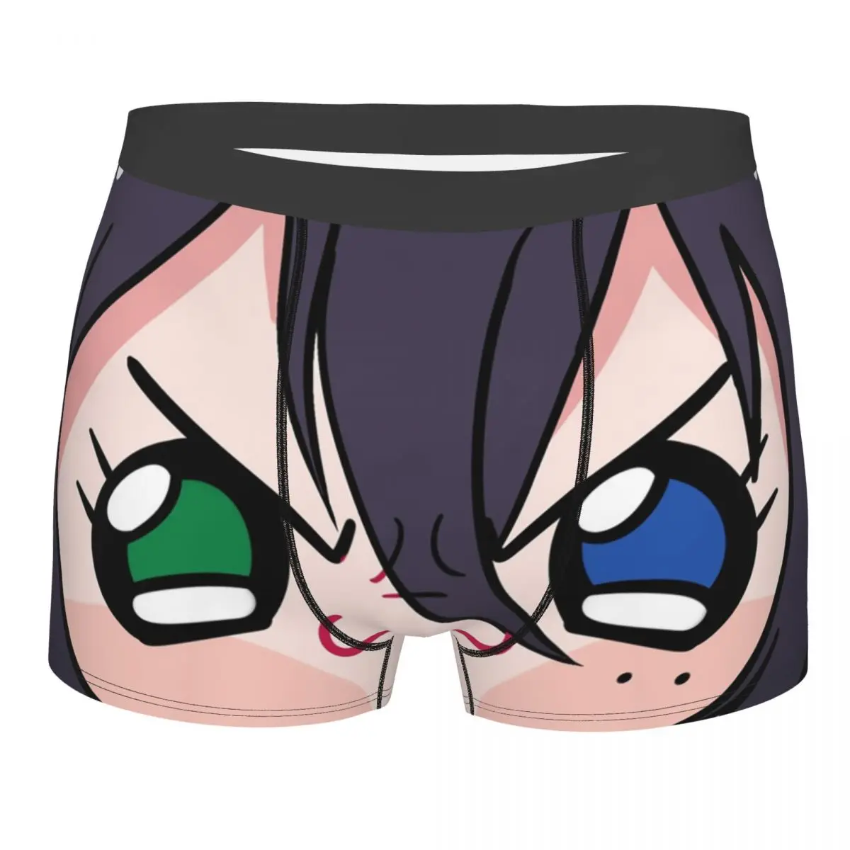 

Мужские боксерские шорты Genshin Impact Derpy Saburo Face с 3D-принтом, эластичные трусы с забавным принтом, трусики-брифы