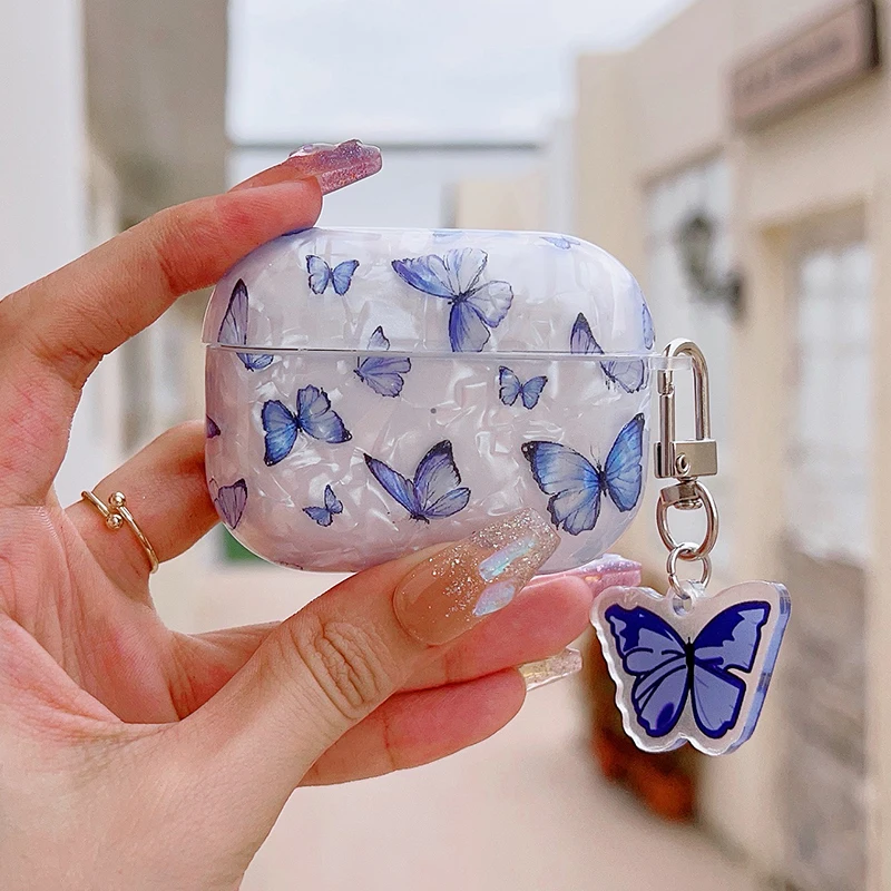 Graphic Pattern butterfly Earphone Case For AirPods1/2 AirPods 4 Pro AirPods Pro (2nd Generation) gift For Girlfriend Boyfriend