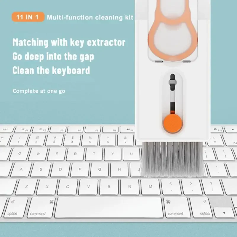Multifunctional Computer Keyboard Cleaner Brush Kit Earphone Cleaning Pen Phone Screen Cleaner Keycap Puller Kit Cleaning Tools