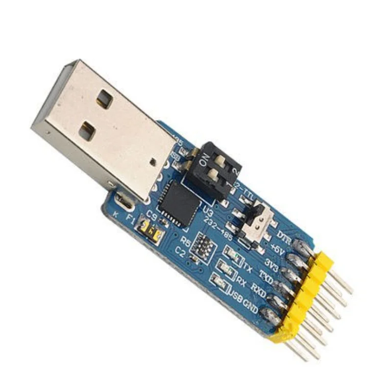Módulo de puerto serie multifuncional seis en uno CP2102 USB a TTL 485 232 conversión mutua 3,3 V/5 V Compatible