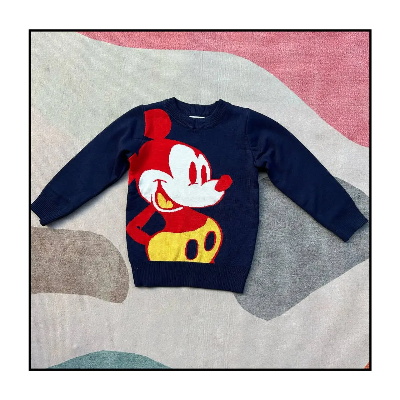 Good Quality Autumn and Winter New Children\'s Clothing Mickey Pullover Sweater Wool Knitted Coat Kids Cartoon Christmas Sweater