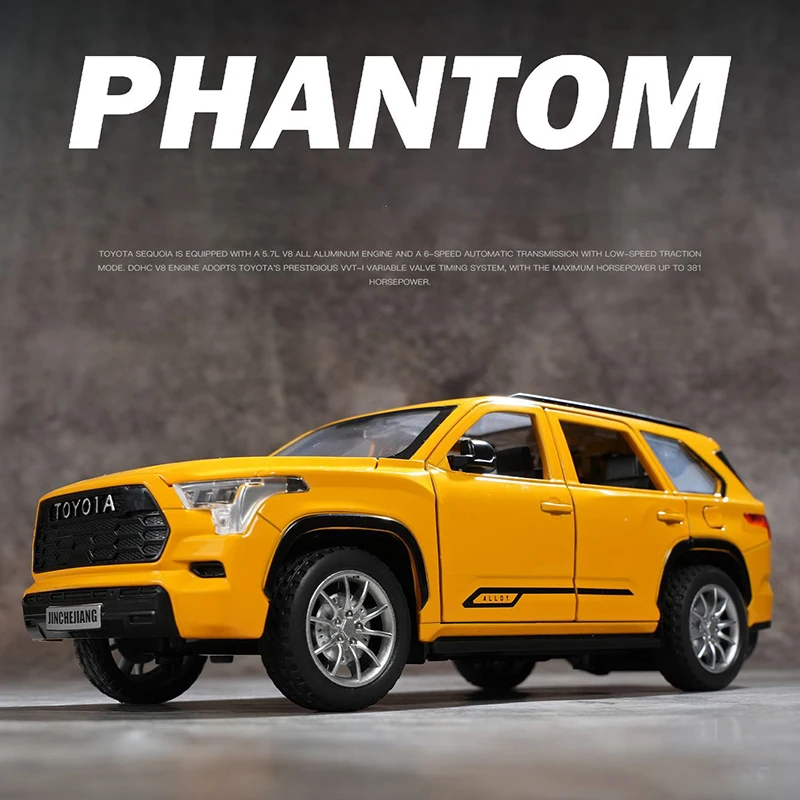 

1:24 Sequoia SUV Spray Function Alloy Car Diecasts & Toy Vehicles Car Model Sound and light Car Toys For Kids Gifts