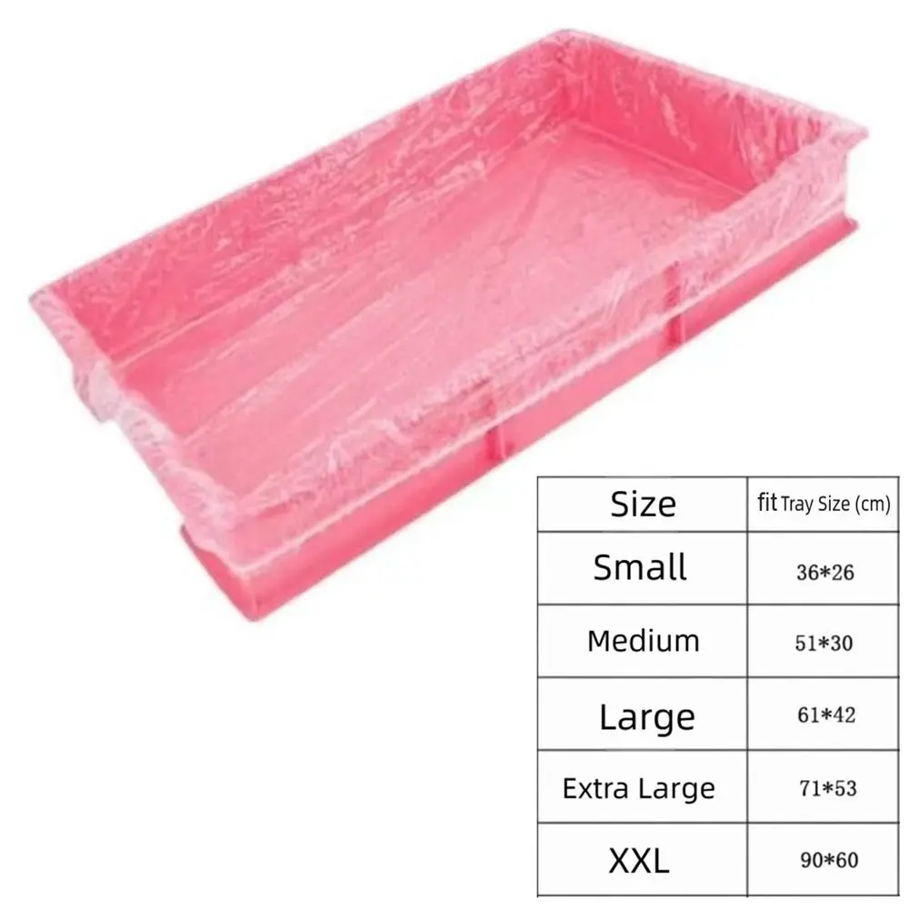50 Stück Kotbeutel Einweg-Kaninchenkäfig-Abdeckung Elastische Transparente Käfigunterlage Große Größe Verstärkte Käfigbodenmatte für Hunde Katzen Haustiere – Detail 1