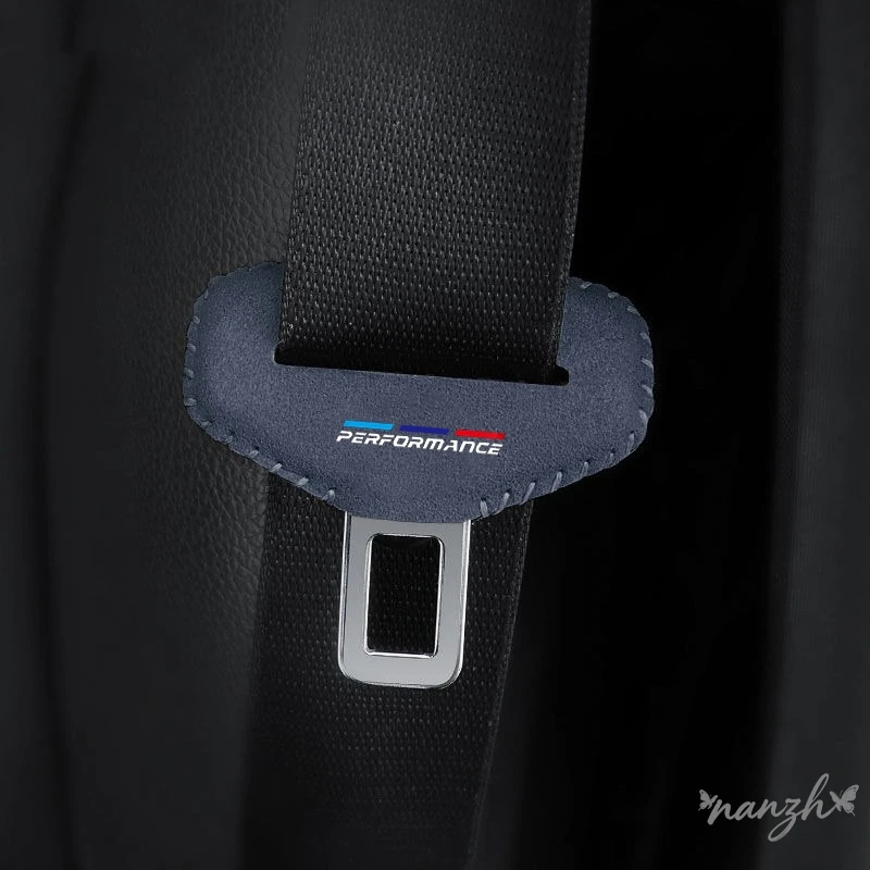 2pcs Car Seat Belt Plug Buckle Clip Protector Anti-Scratch Covee For BMW M Emblem E46 E36 E34 F10 E90 F30 E60 F30 E53 E30 E9 E87 view 3