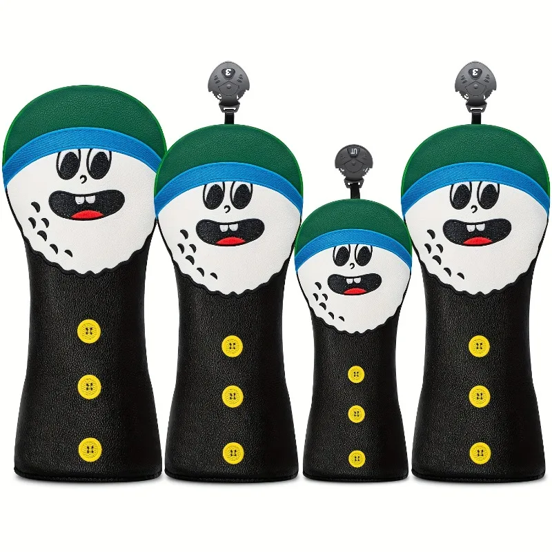 Couvre-tête de club de golf de style Bean Ball Design, couvre-tête de golf – Convient aux amateurs de plein air masculins et féminins, durable