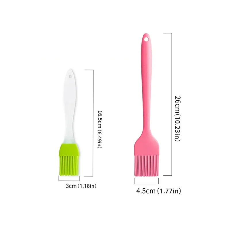 2PCS Silicone Oil Brush Basting Brush DIY Cake Bread Butter Baking Brushes Kitchen Cooking Barbecue Accessories BBQ Tools