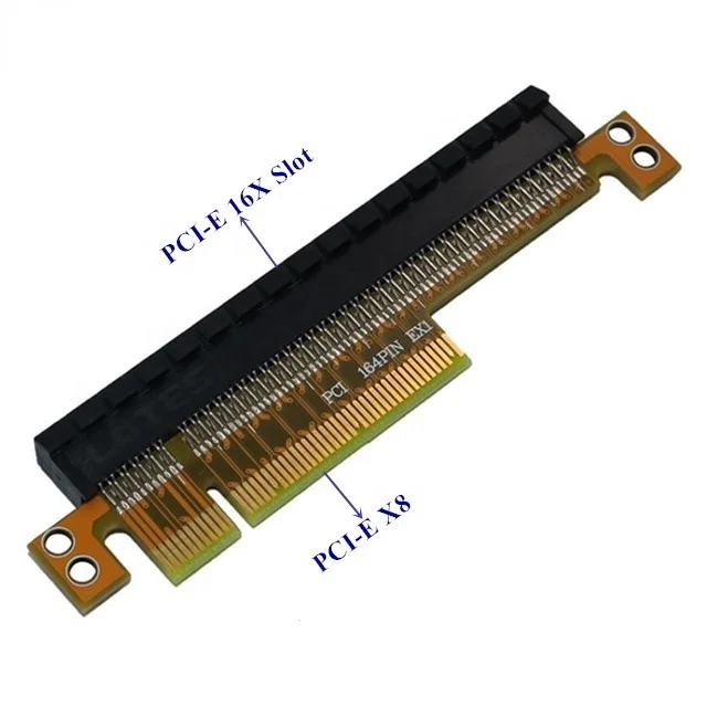 PCI Express PCI-E PCIe 8X to 16X Female Slot Adapter Converter Riser Card for Graphics Card