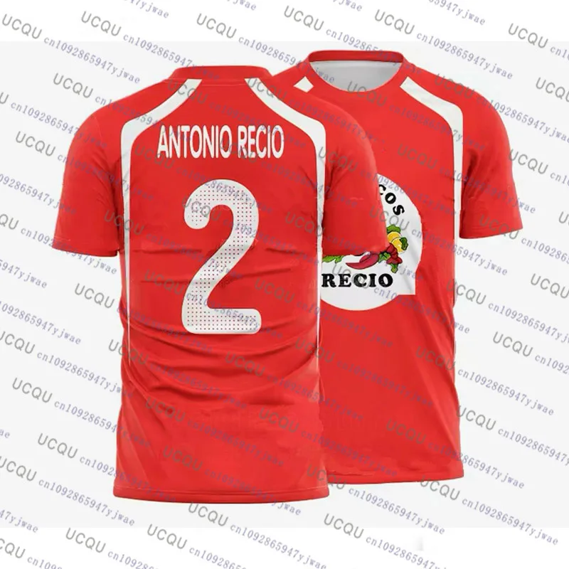 2026 المأكولات البحرية الروبيان Recio طباعة ملابس رياضية عادية هدية الكريسماس حفلة تي شيرت Harajuku رجالي تنفس العرق فتل الرياضة التي شيرت