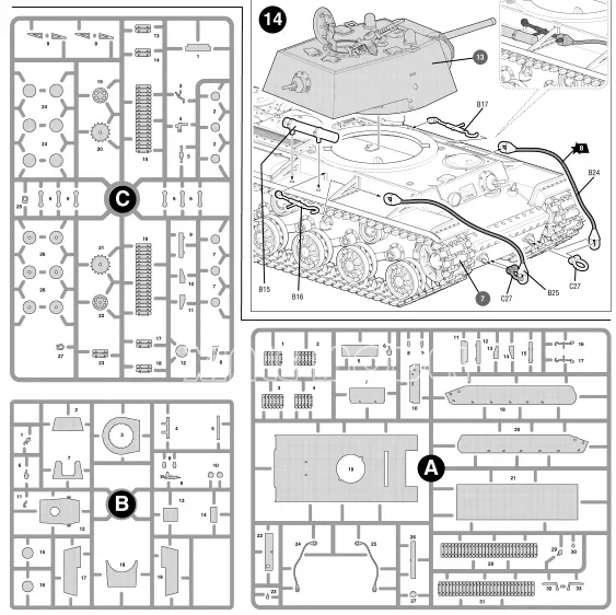 ZVEZDA – Kit de modèle de char assemblé en plastique, char lourd soviétique KV-1 de la seconde guerre mondiale 5070, 1/72