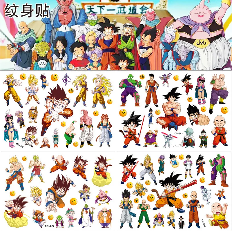 

Dragon Balls Stickers Anime Goku Arm Temporary Tattoos Waterproof Kids Body Art DIY Decoration Fake Tattoo Birthday Gift