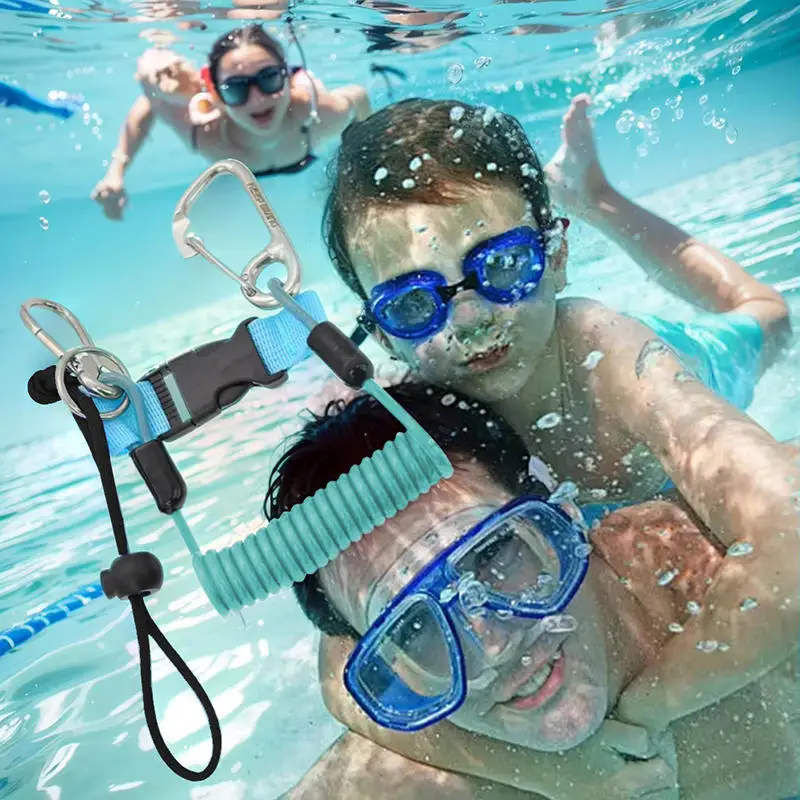 

Прочный спиральный страховочный шнур из ТПУ для камеры с защитой от потери, с поворотным крюком, портативный аксессуар для подводной съемки и спорта