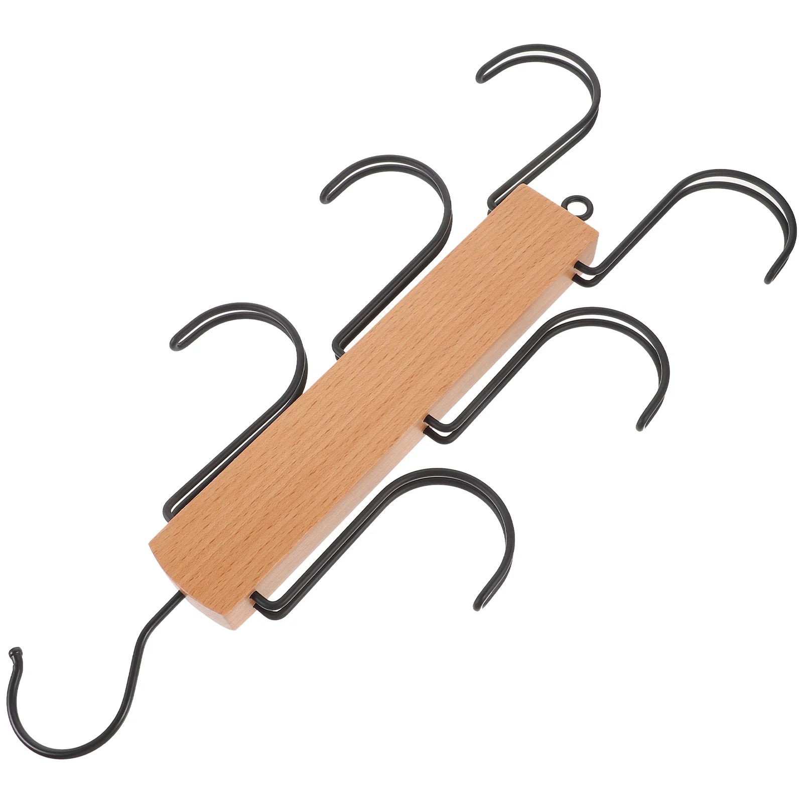 

Wood Color Hanger Lightweight Rotatable Closet Bag Hooks Purse Rack Stainless Hanging Coats Clothes Bedroom Bathroom