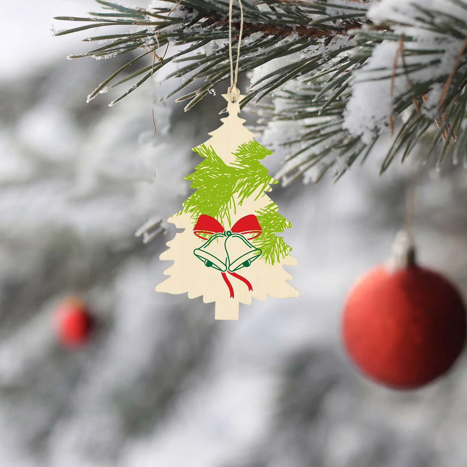 

10pcs Wooden Christmas naments Unfinished Slices DIY Decorations Blank Pendants Graffiti Chips Cutouts H Painting