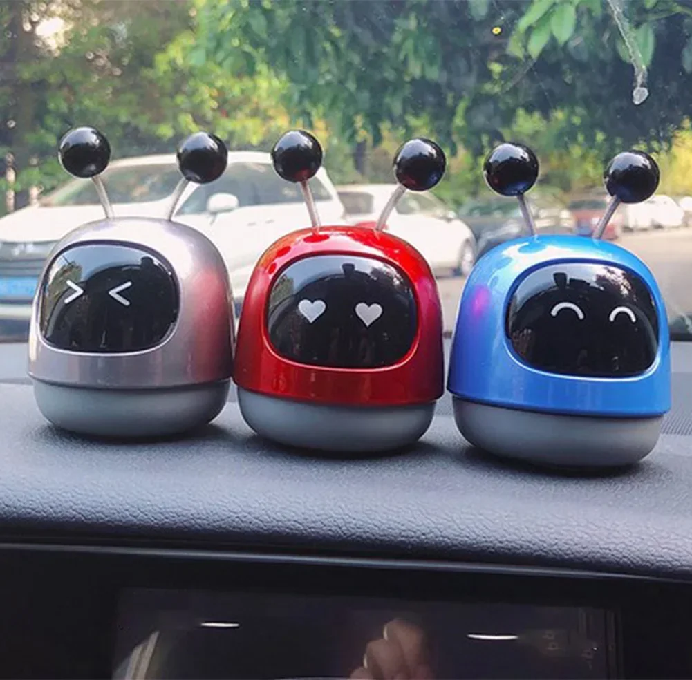 Anime Shaking Robot Car Auto Car Center Console Decoration Interior Robot Home Interior Office Desk Red Blue Gray PVC