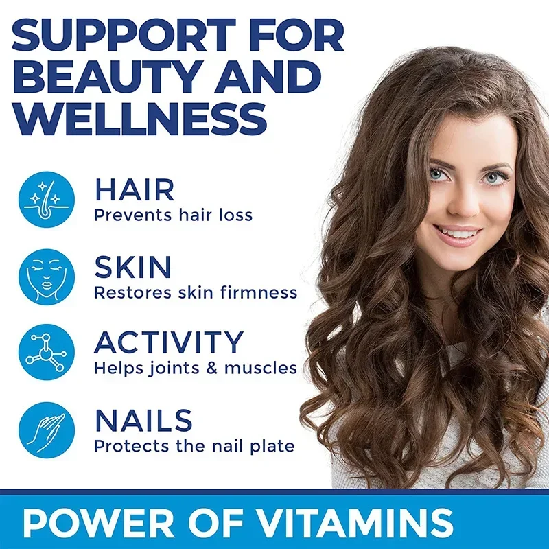 Natural Vitamins Gummies Bears Vitamins Nails Skin Multivitamins Improve Hair Quality Whiten Skin and Enhance Immunity