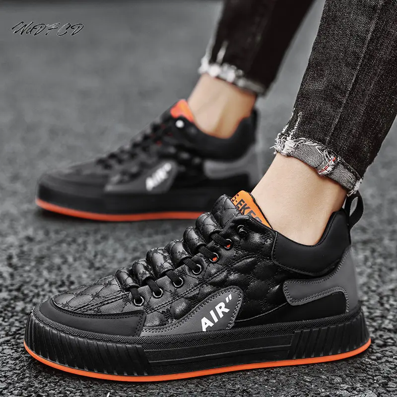 Sneakers Casual Men Winter Plush Board Shoes Fashion Microfiber Leather Upper Height Increased Flat Platform Running Shoes