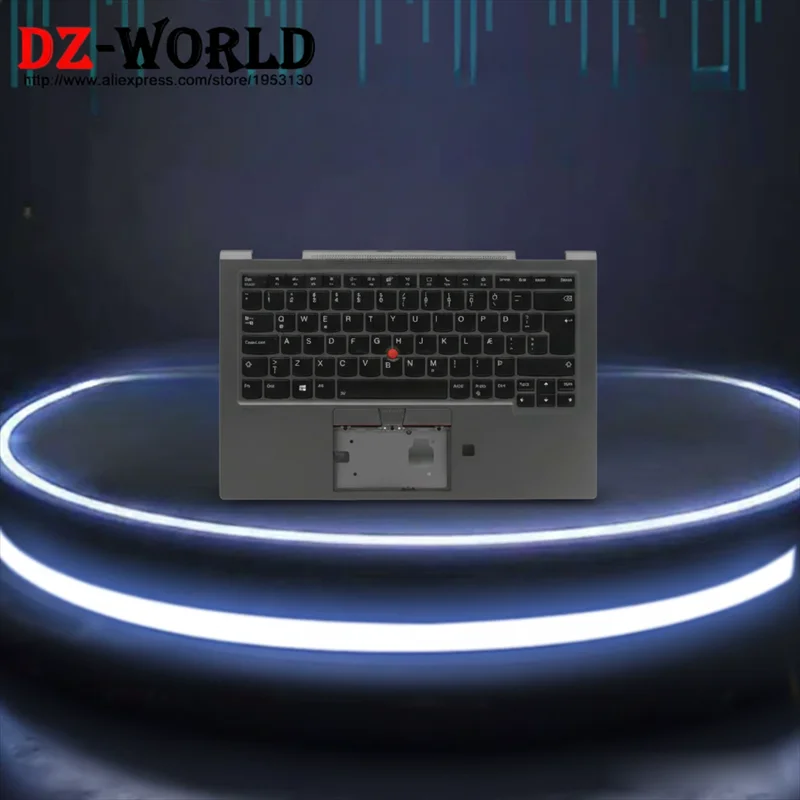 

Keyboard Upper Case Palmrest Shell Cover Gray For Lenovo Thinkpad X1 Yoga 5th Gen 5 G5 Laptop 5M10Z37157 5M10Z37173