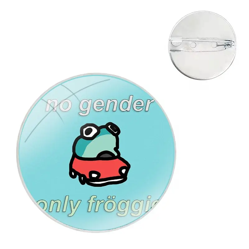 Pins Badge Metal Brooches For Clothes Backpack Decoration gift No Gender Only Frog Non Binary Flag F