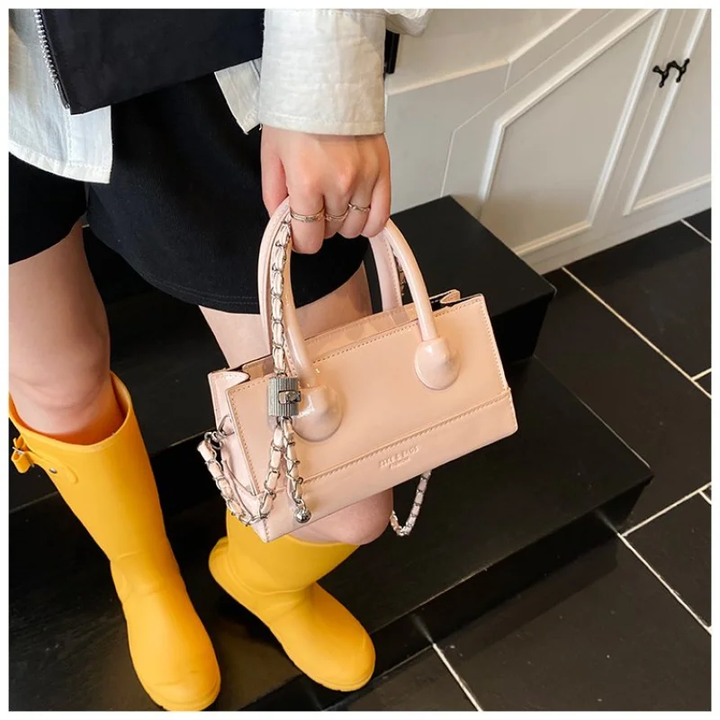 

Роскошная женская сумка через плечо из лавандового узора из кожи с модным парижским повседневным легким повседневным стилем ​