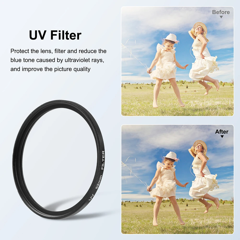 For Insta360 AcePro2 UV Lens Filter Adapter Ring With Lens Cap Easy Setup Lightweight Portable Action Camera Lens Filter Adapter