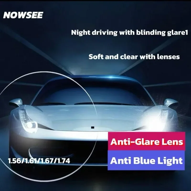 

Anti-blue Ray Anti-glare Driving Lenses Anti UV Strong Light Prescription Myopia Aspherical Resin Optical Lens 1.56/1.61/1.67