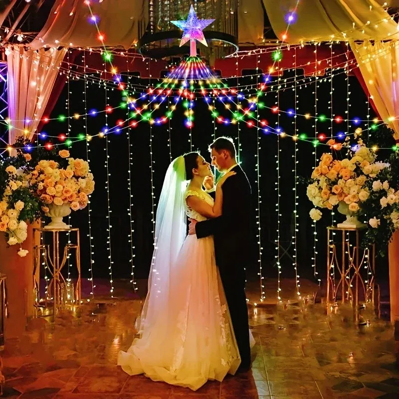 LED Christmas Tree String Lights Colorful Fairy Lights USB Powered Holiday Decoration for Indoor Outdoor Party
