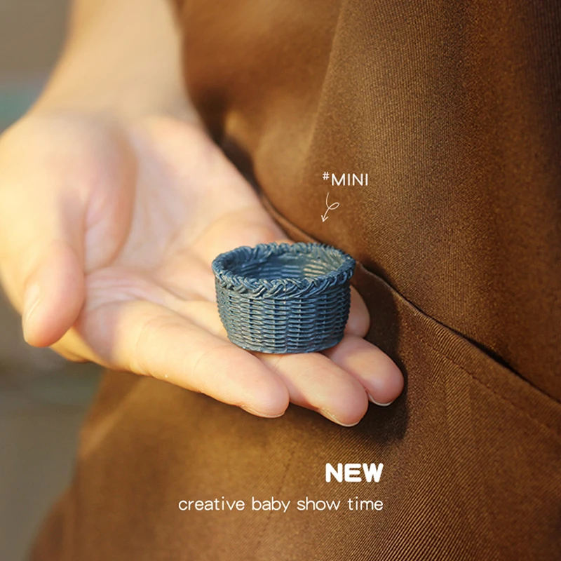 1/12 Dollhouse Miniature Accessories Mini Resin Basket Doll House Decoration