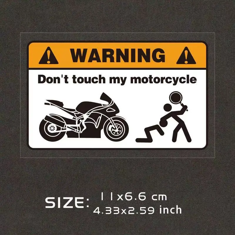 Dont  Touch Warning Mark Unique Decal Car Sticker Decals for Motorbike Motorcycle 11cmx6.6cm
