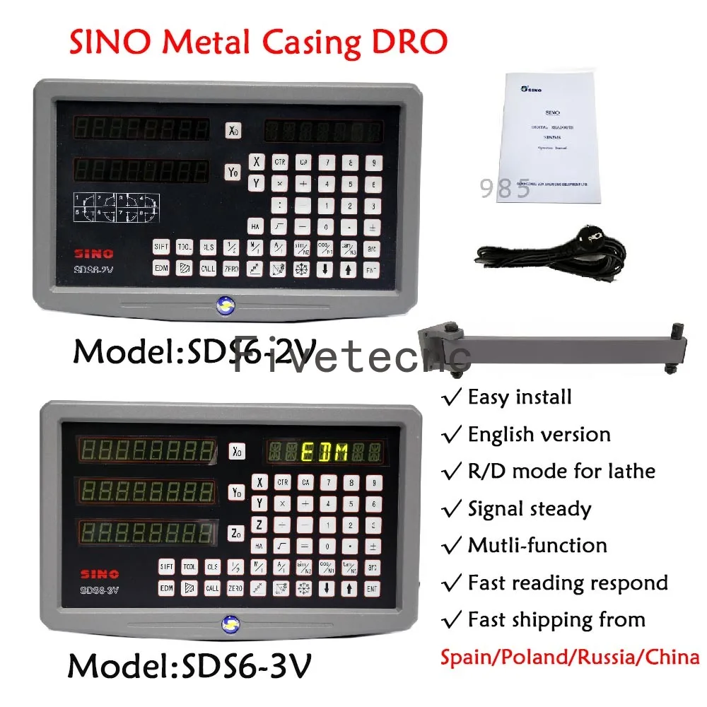 sino sds62v eixos digital readout exibicao de embalagem de metal para torno fresadora dro 110v 220v 01