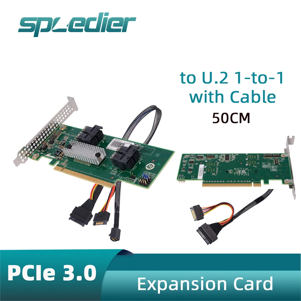 

Кабель-удлинитель PCIe 3.0 U·2 для графических карт GPU, внешняя плата расширения, базовая плата 1-в-2, 1-в-4