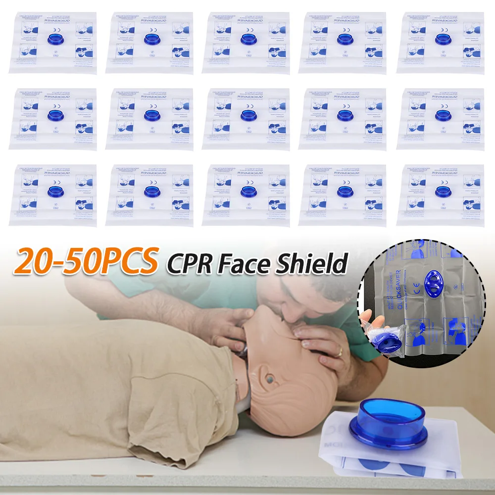 20-50pcs Disposable First Aid Breathing Respirator Portable Emergency Aid First Responder CPR Barrier CPR Resuscitator