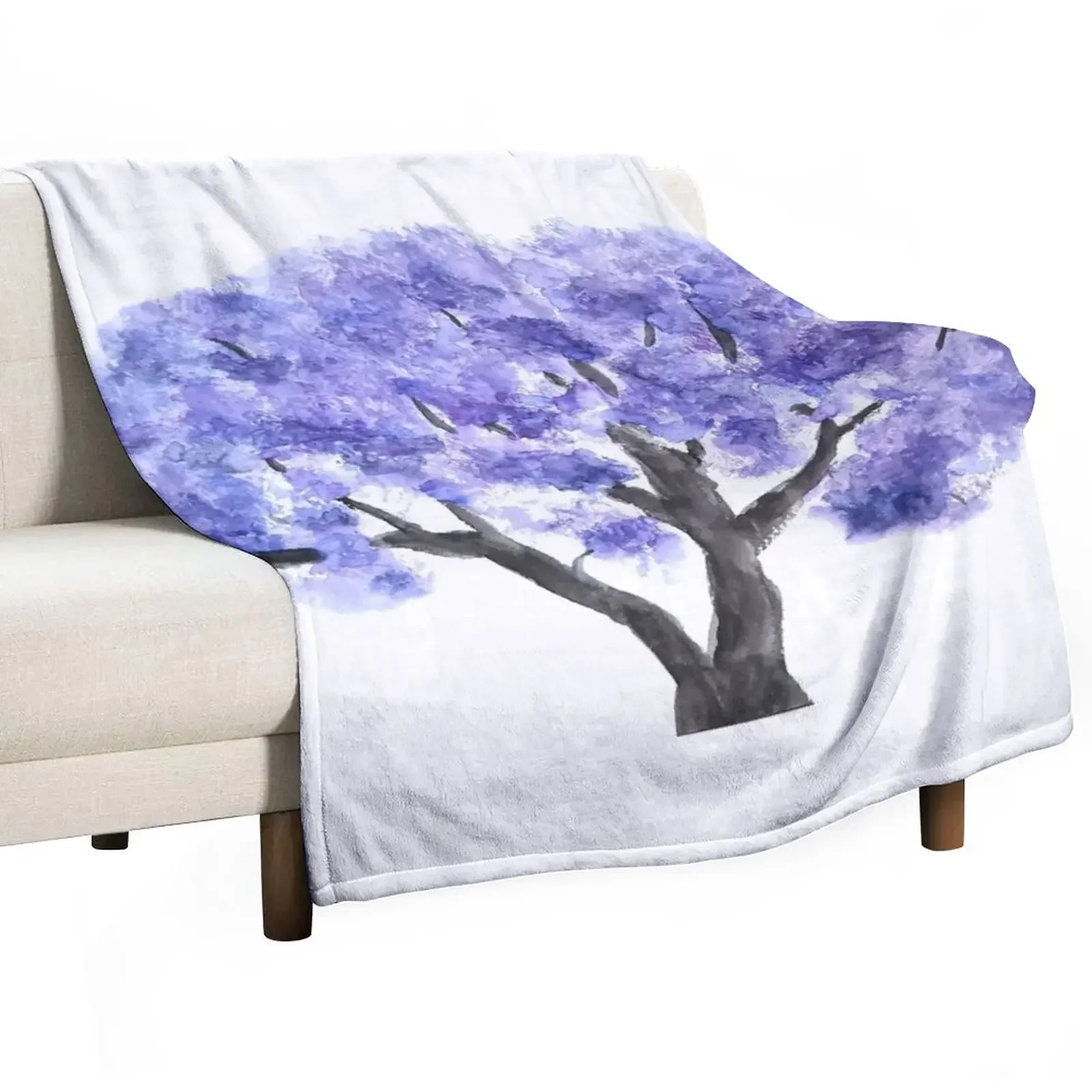 

indigo Jacaranda mimosifolia flowering tree Throw Blanket Luxury St wednesday Blankets