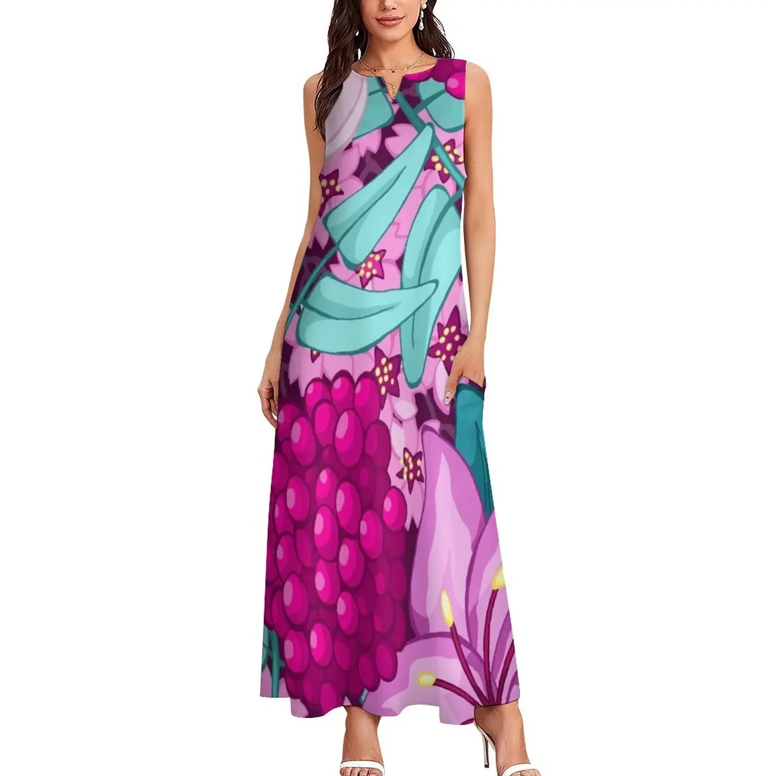 Abito lungo floreale femminile Abiti da donna Abiti da donna Abito da ballo 2025 Abito
