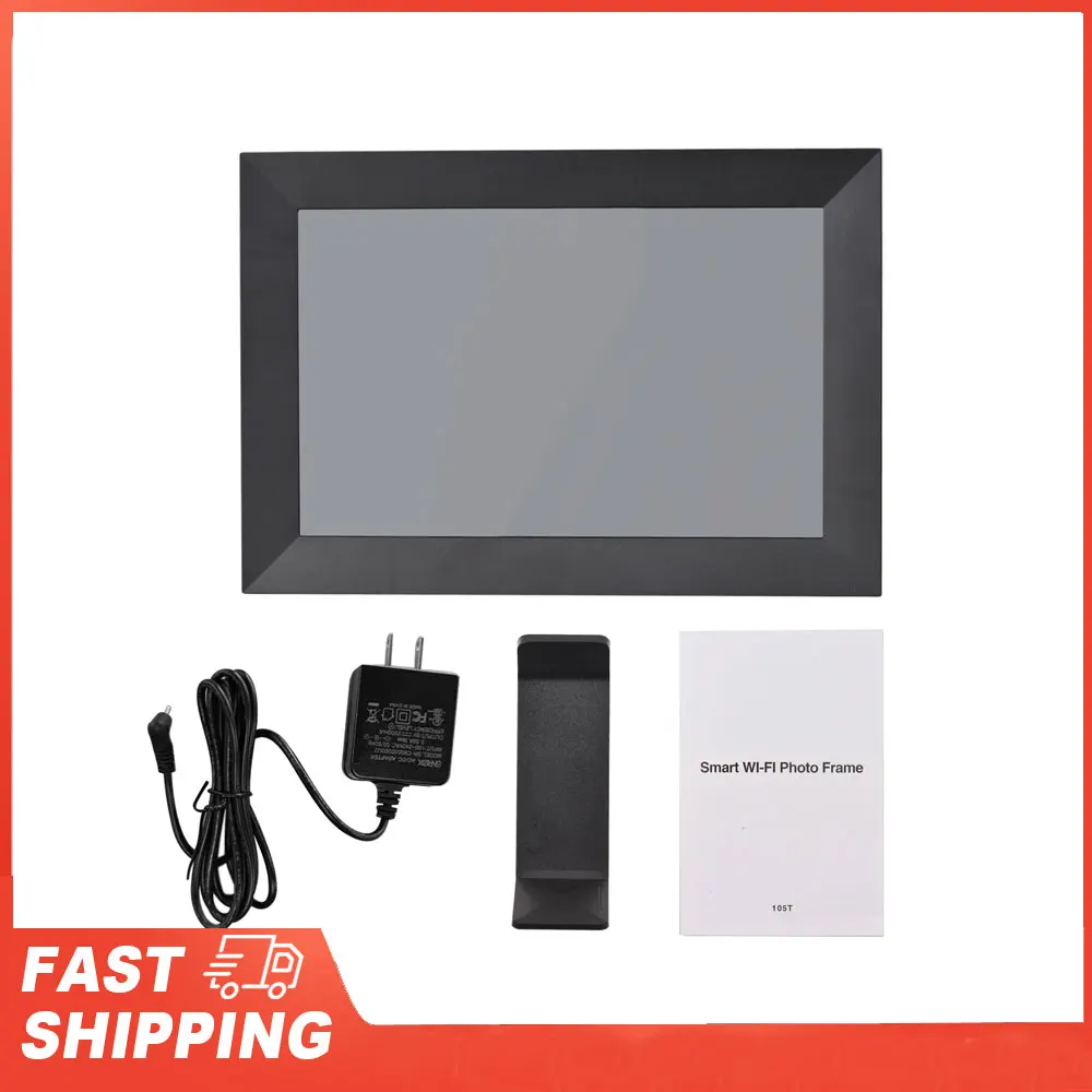 Andoer 10,1-дюймовая умная Wi-Fi фоторамка Цифровая фоторамка HD IPS Сенсорный экран 1280*800 Фото 1080P Видео 16 ГБ Хранение