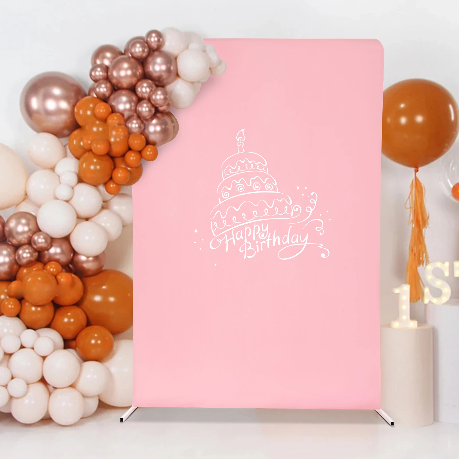 

Белый свадебный фон 4,92 × 6,56 футов + розовый эластичный чехол, железная труба диаметром 19 мм, нагрузка 17,64 фунта — сборка без инструментов для свадьбы