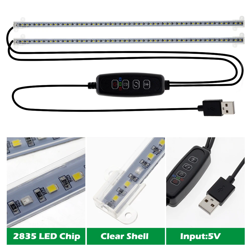 Imagem -06 - Diodo Emissor de Luz Cresce a Luz 5v Usb Espectro Completo Led Crescer Barra para o Cultivo Alta Eficiência Luminosa para Mudas Estufa Crescer Tenda