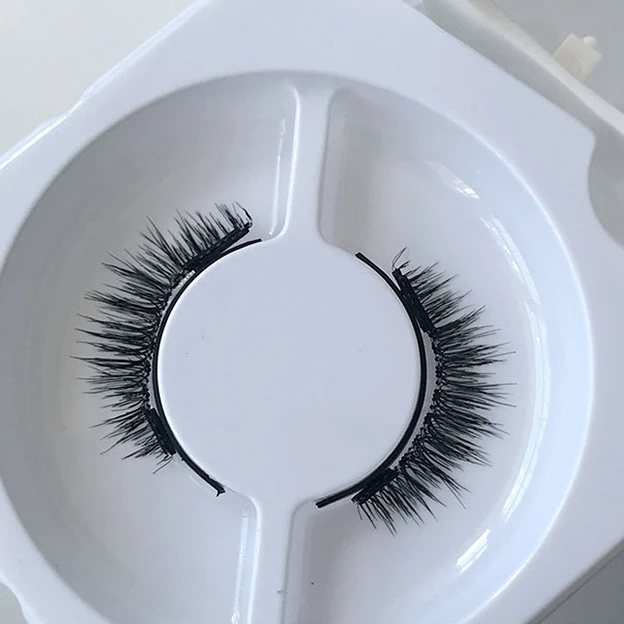 Ciglia magnetiche Ciglia individuali Ciglia finte ricce con magneti Adesivo forte riutilizzabile per il trucco delle donne