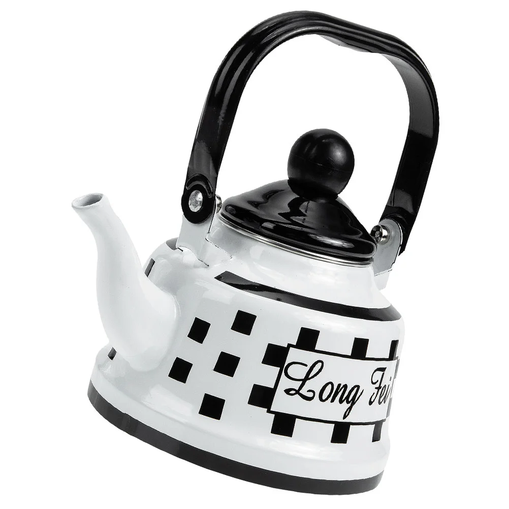 Thickened Stovetop Kettle Enamel Teapot Coffee Handle Teakettle Black Daily Use Water