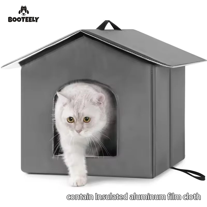 Foldable cat house, summer can put ice bag cooling winter warm cat and dog house, four seasons universal outdoor stray cat nests