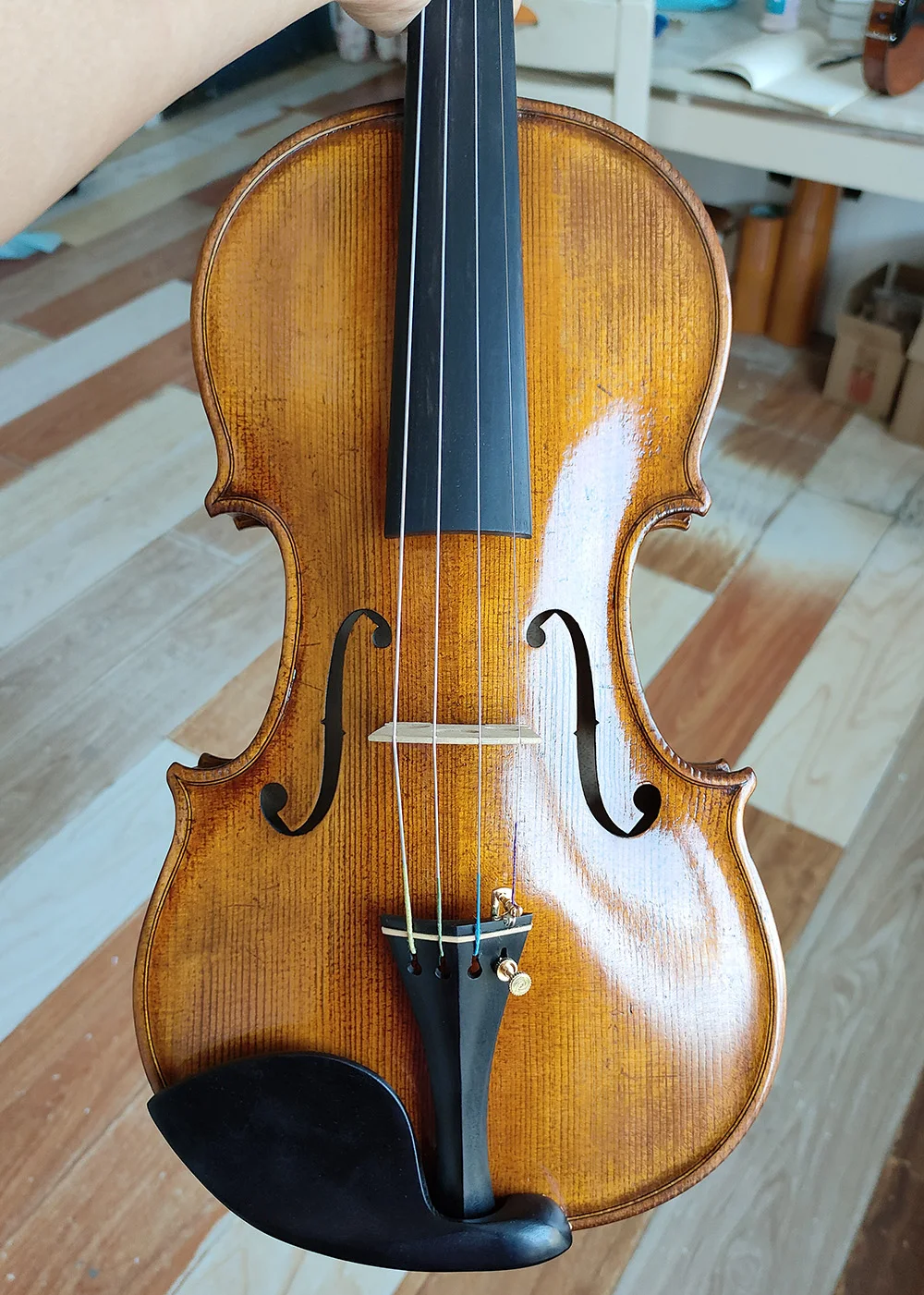 Antonio Stradivarius Cremonese 1715 Professional Violin Size 4/4 #3382 European Wood Hand Made Oil Varnish