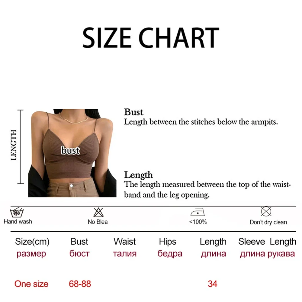 Women Seamless Crop Top Underwear Wire-Free V-Shaped Camisole Thin Straps Striped Solid Bralette Lingerie One-Piece Tube Tops