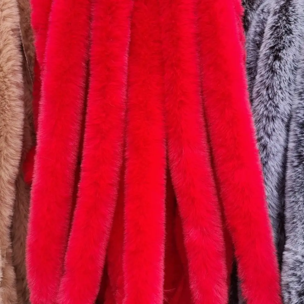 

1M Faux Fur Ribbon Tape Stage Costume Handmade Wool Tops Fluffy Trim DIY Apparel Sewing Artificial Fur Stripe Decoration