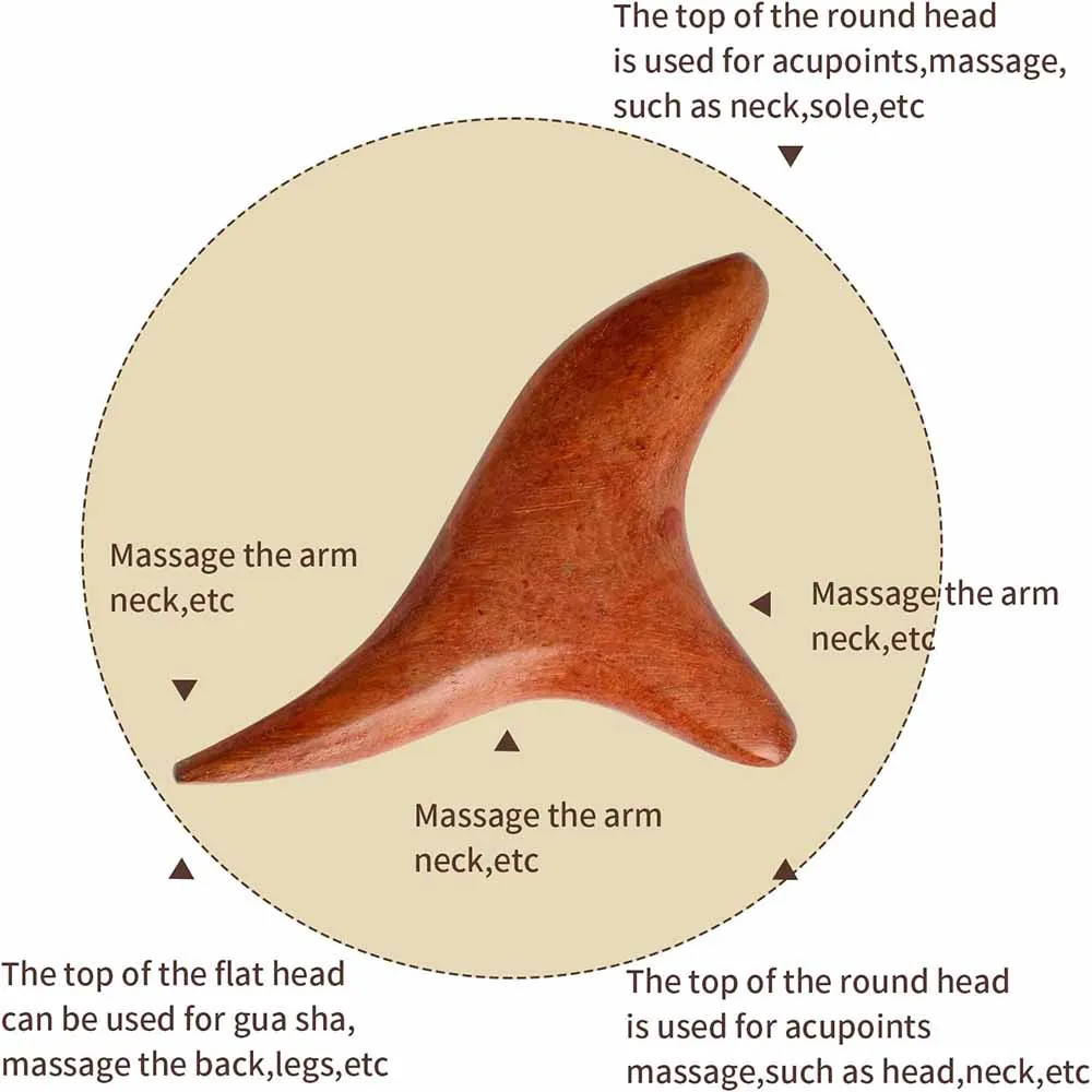 Wood Trigger Point Massage Gua Sha Tools,Professional Lymphatic Drainage Tools,Wood Therapy Massage Tools for Back Leg Hand Face view 2