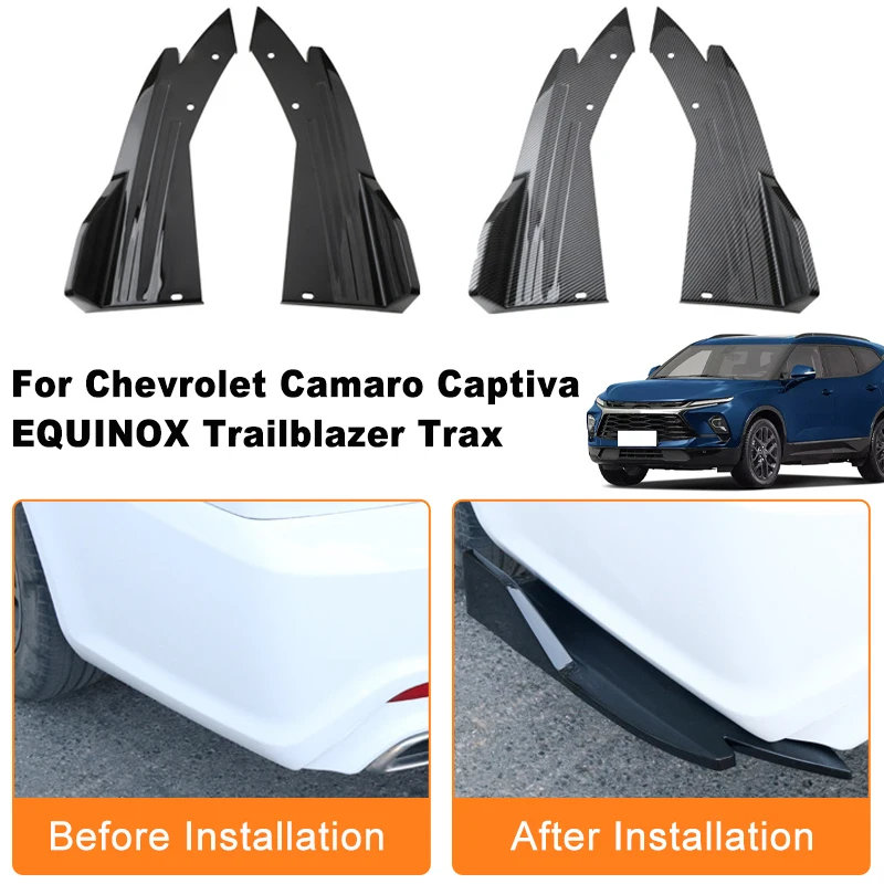 Spoiler Traseiro para Carro, Difusor de Para-choque, Saia Lateral, Divisor de Ângulo, Proteção Anticolisão para Chevrolet Camaro Captiva EQUINOX Trailblazer