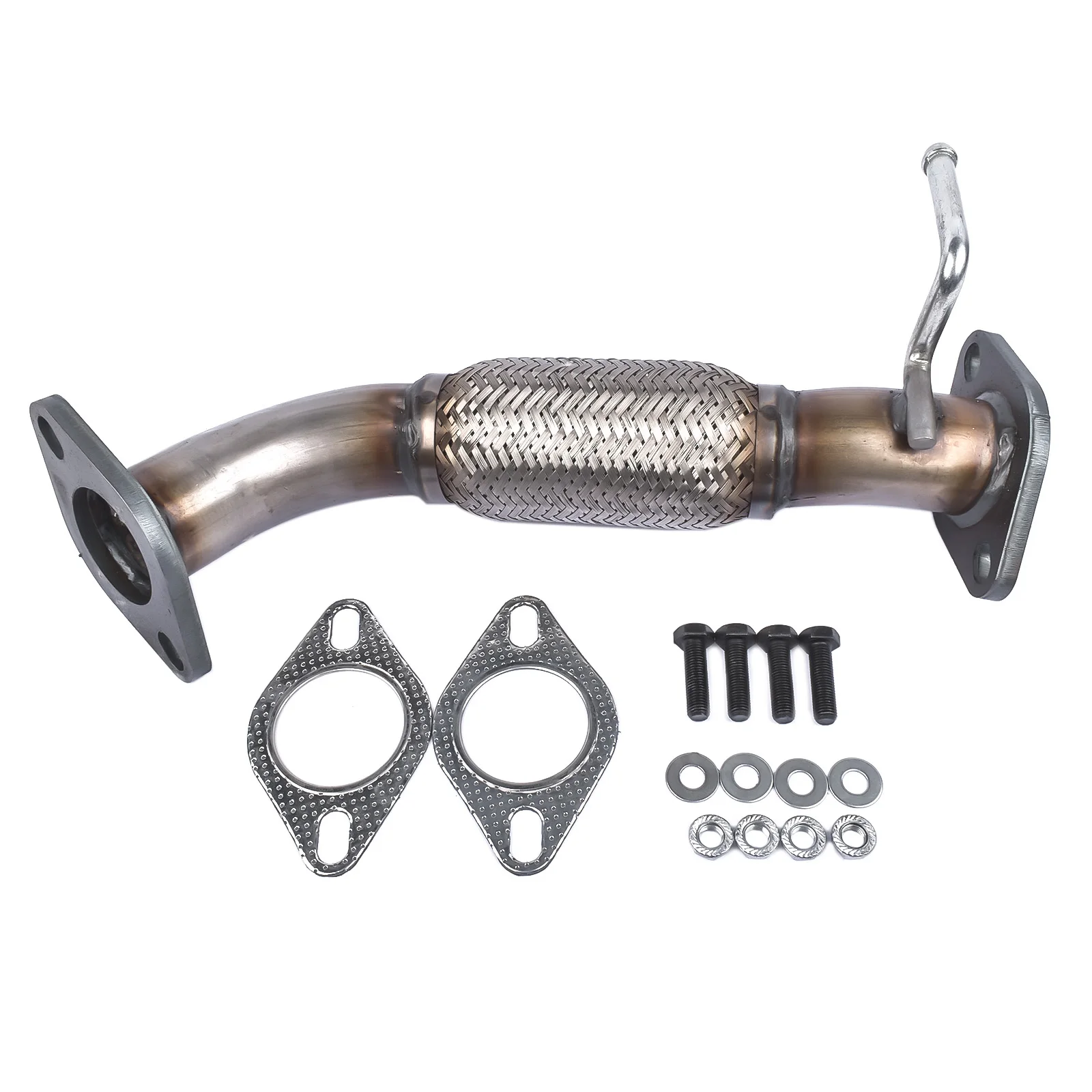 AP02 Exhaust Front Flex Pipe for 11-16 Kia Optima 2.4L HYBRID w/o Oxygen Sensor Ports