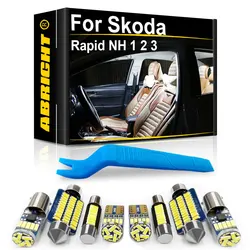 Car Interior LED Canbus For Skoda Rapid NH 1 2 3 Spaceback Sedan Hatch 2013 2014 2015 2016 2017 2018 2019 2020 2021 Accessories