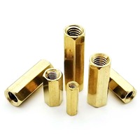 10/50pcs Solid Brass Copper M2 M2.5 M3 M4 Hex Standoff Hexagon Pillar Column Female Bolt Spacer for PCB Board Motherboard