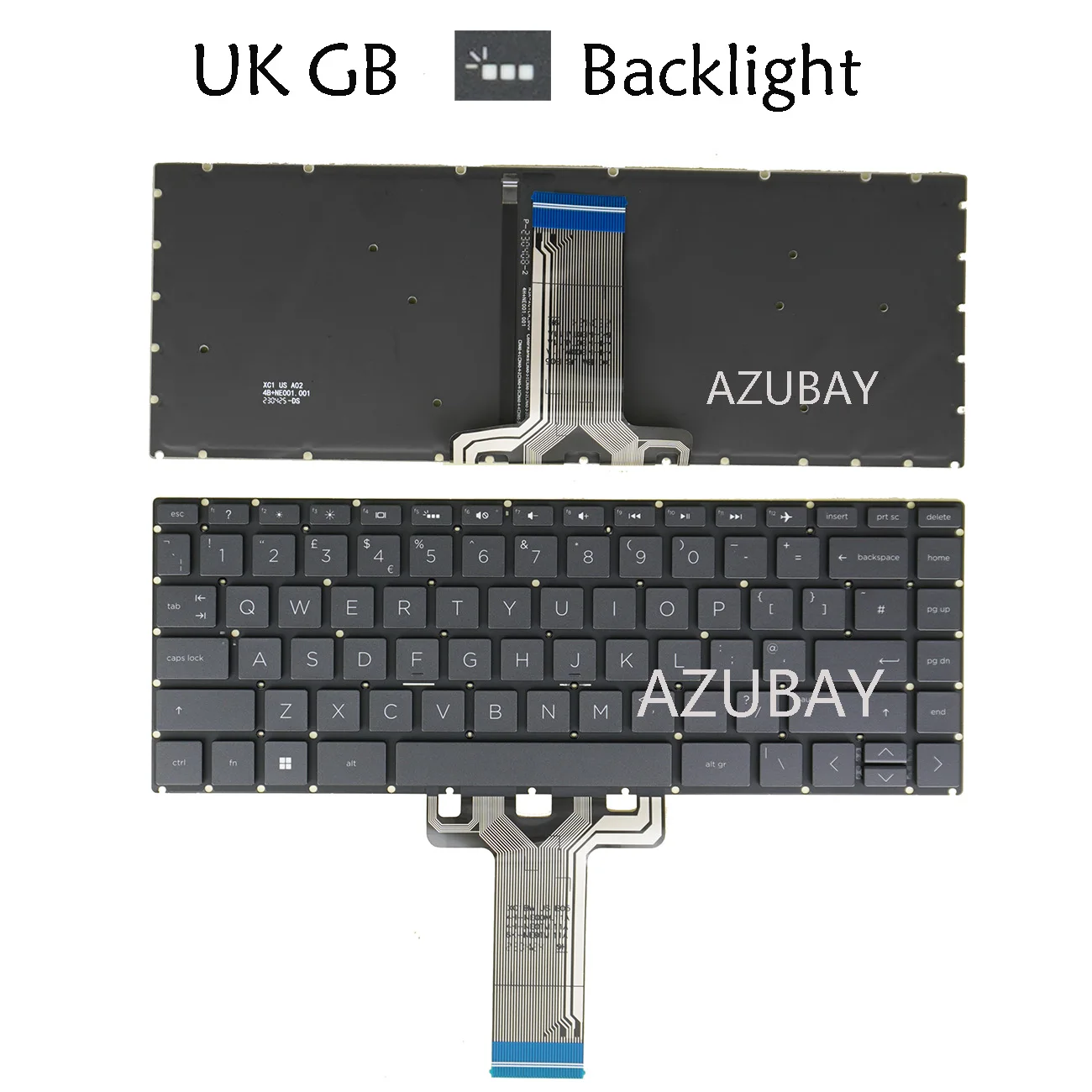 Teclado UK GB para HP 240 G8, 245 G8, 246 G8, 247 G8, 240 G9, 245 G9, 246 G9, 240R G9, 240RT G9, 340, 340s, 348 G7, 340 G5, retroiluminado