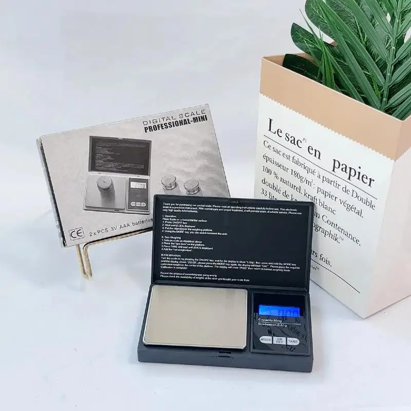 Mini Digital Pocket Scale High Precision Stainless Steel 0.01g Portable Jewelry Gold Weight Electronic Tool