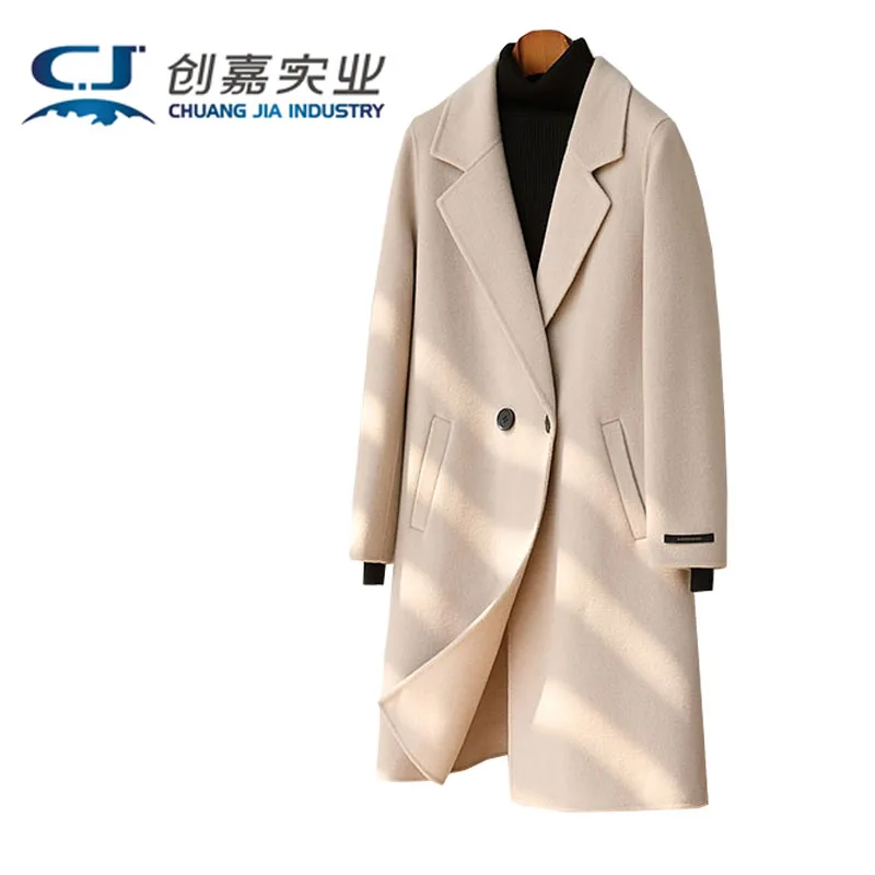 Autumn and Winter 100% Double-sided Cashmere Women's Coat Elegant Atmosphere Fashion Soft Glossy Wool Black Coat Good quality